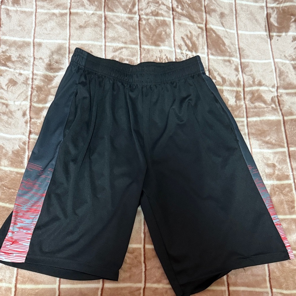 Black and Red Men's Athletic Shorts